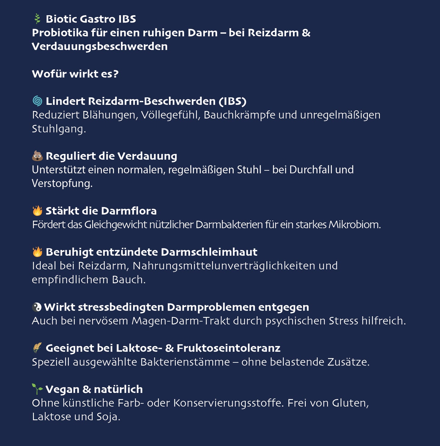 Biotic Gastro IBS™ – Probiotika Kapseln | La Curavida Swiss