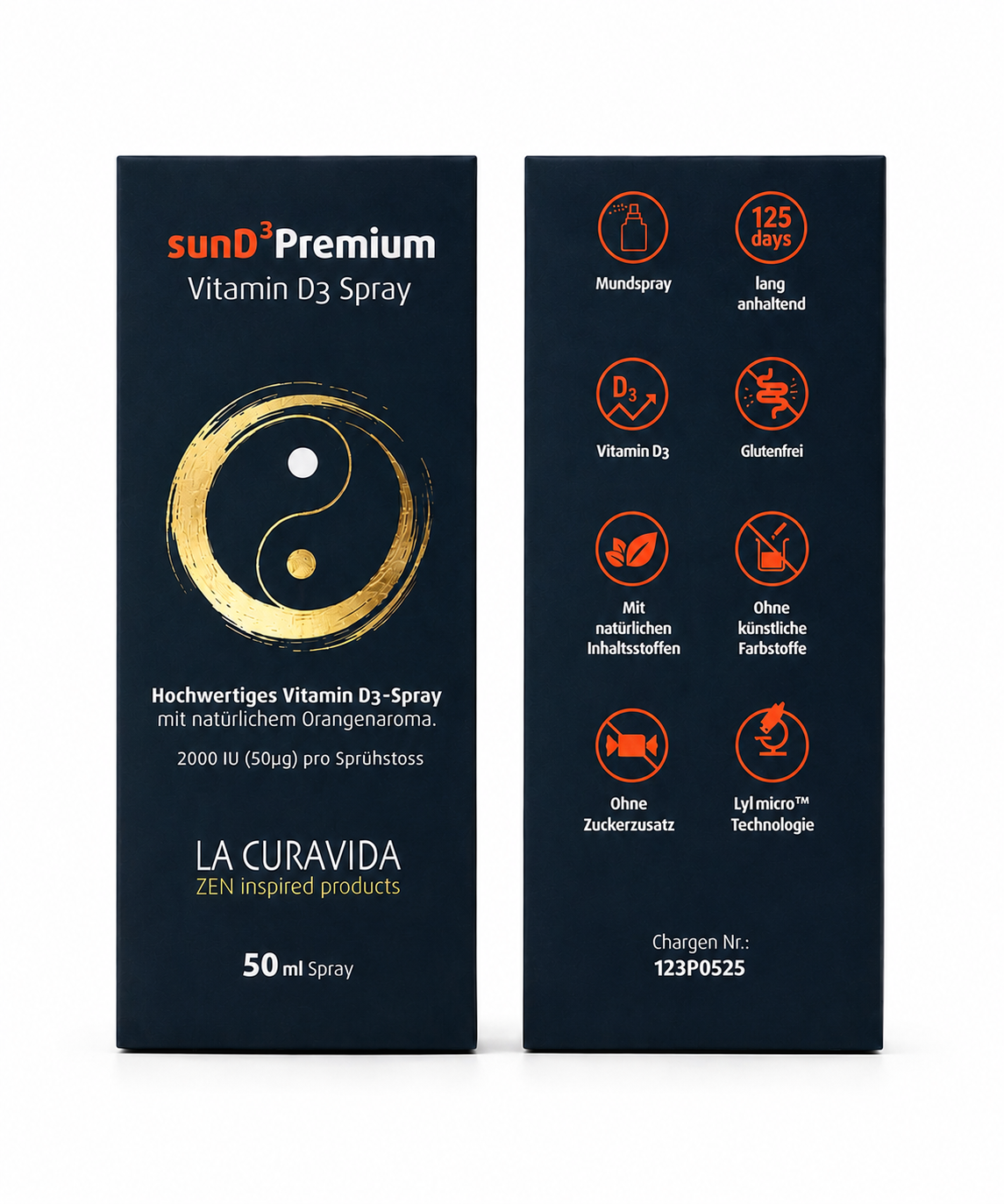 sunD³ Premium – Reines Vitamin D3 Spray | 2000 IU pro Sprühstoß | 50 ml