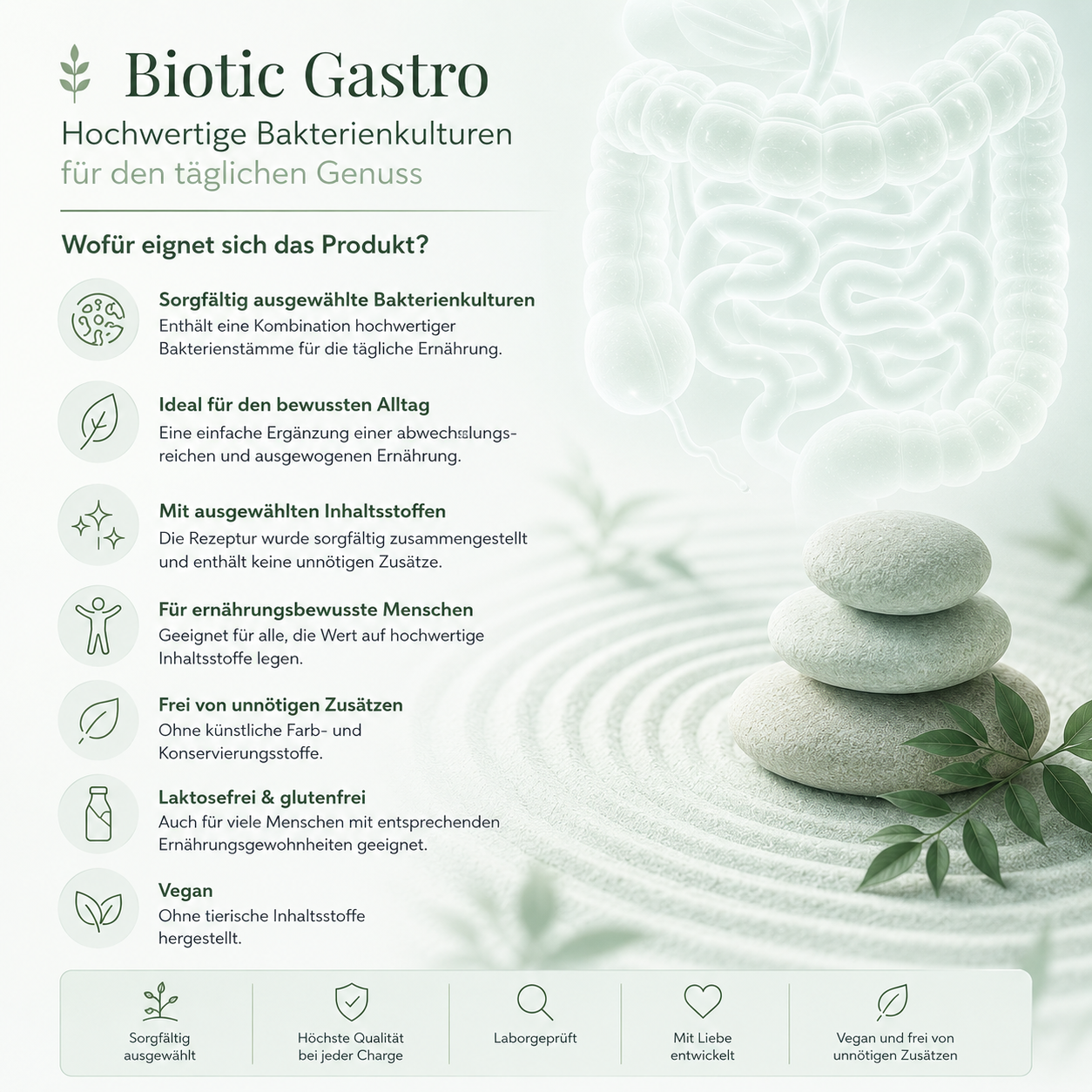 Biotic Gastro IBS™ – 30 Milliarden lebende Bakterienkulturen pro Kapsel | La Curavida Swiss